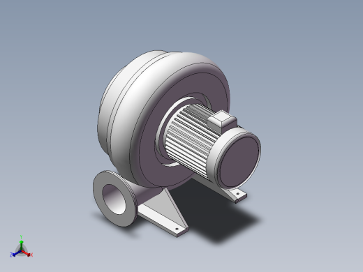 HTB200-2002透浦式多段式鼓风机正等轴测缩略图