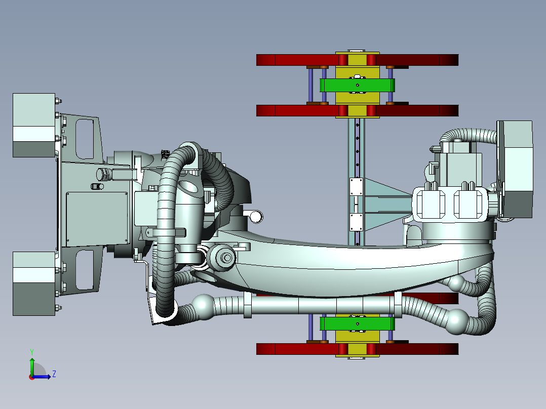 圆棒物料抓取搬运机械手sw20左视图
