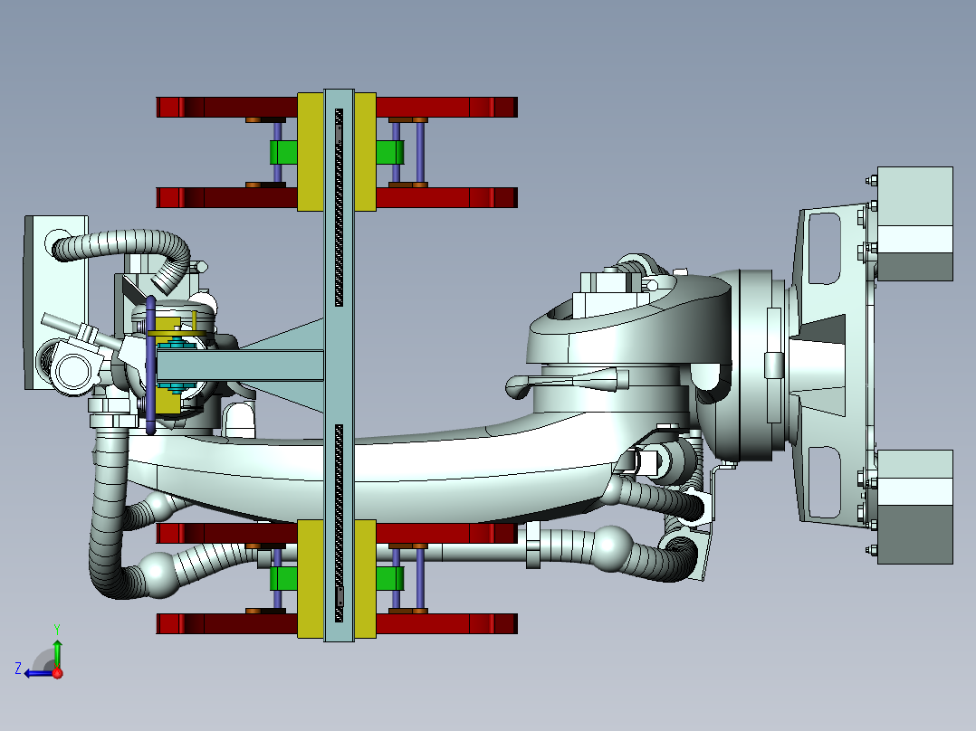 圆棒物料抓取搬运机械手sw20右视图