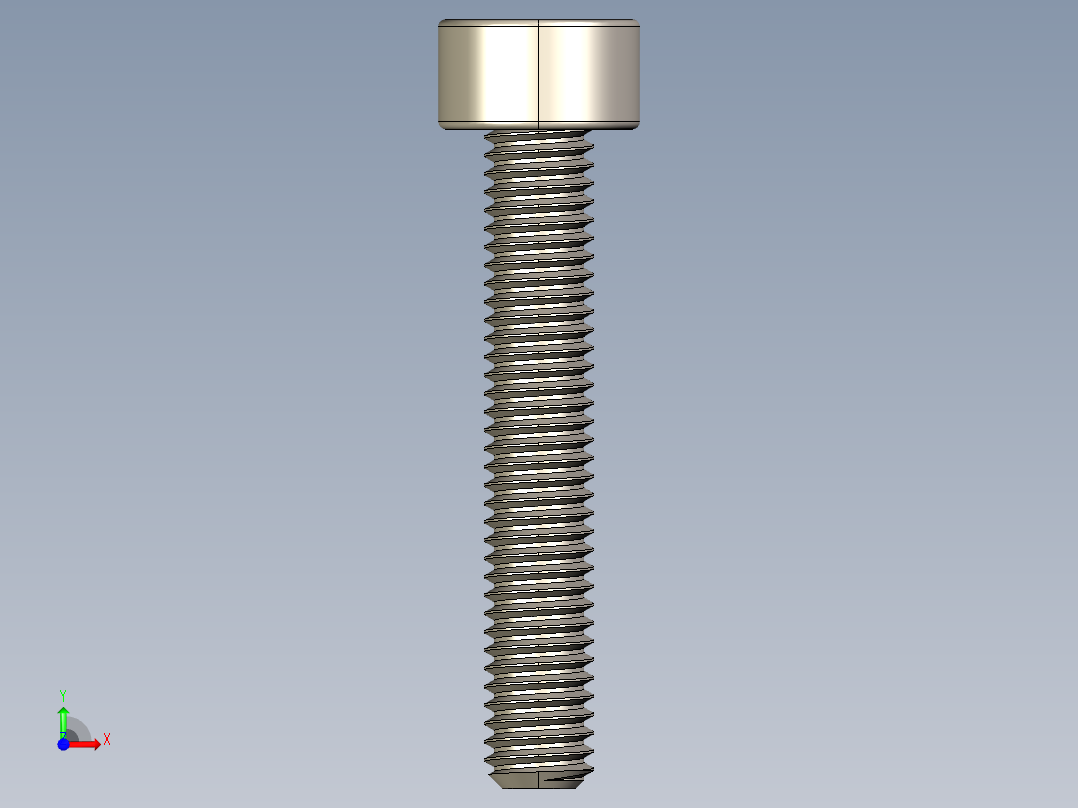 Screw_DIN_912_M3x18F_A2.STEP公制内六角螺钉前视图