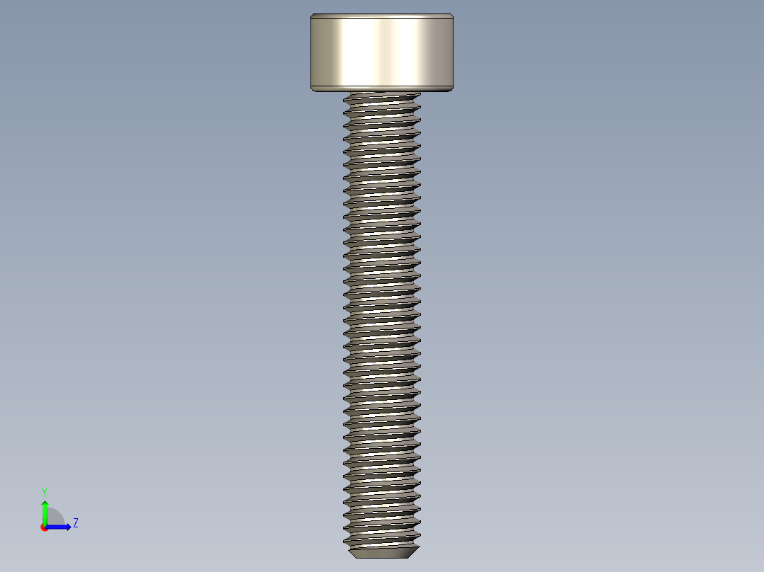 Screw_DIN_912_M3x18F_A2.STEP公制内六角螺钉左视图