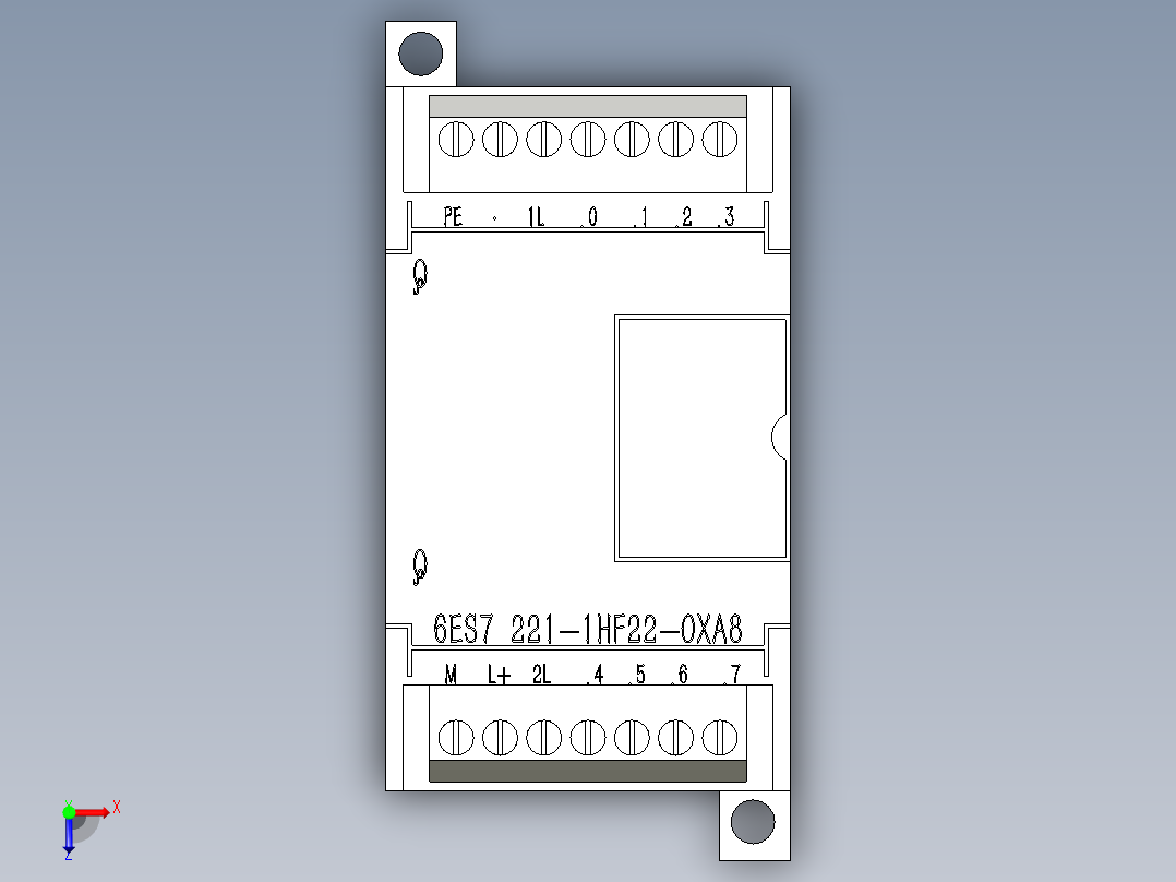 西门子电气 6ES7 222-1HF22-OXA8俯视图