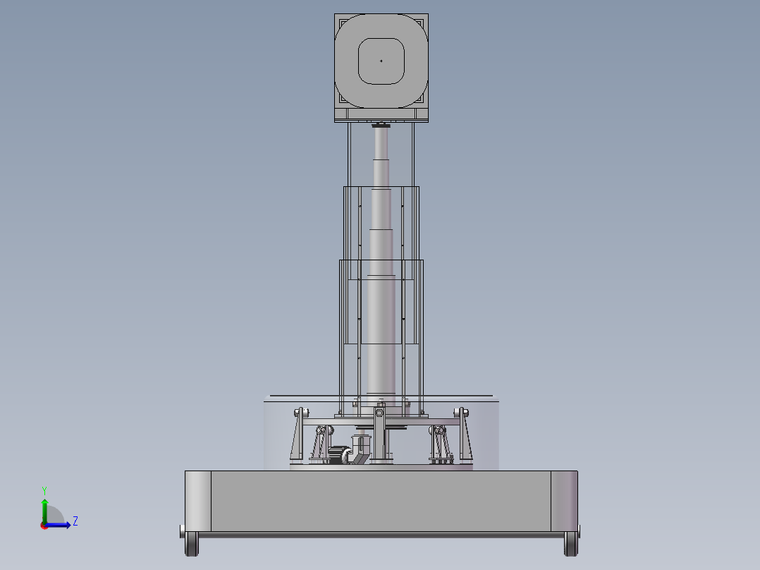 建筑3D打印设备左视图