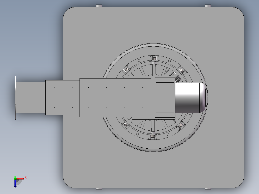 建筑3D打印设备俯视图