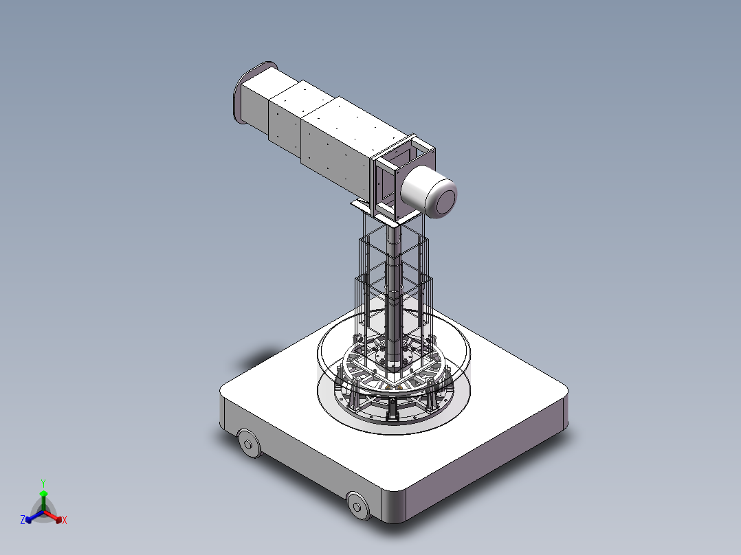 建筑3D打印设备正等轴测图