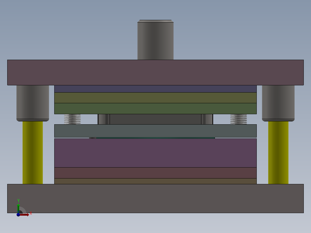 灯罩架复合模具设计（二维+三维+说明书15000+开题报告）前视图