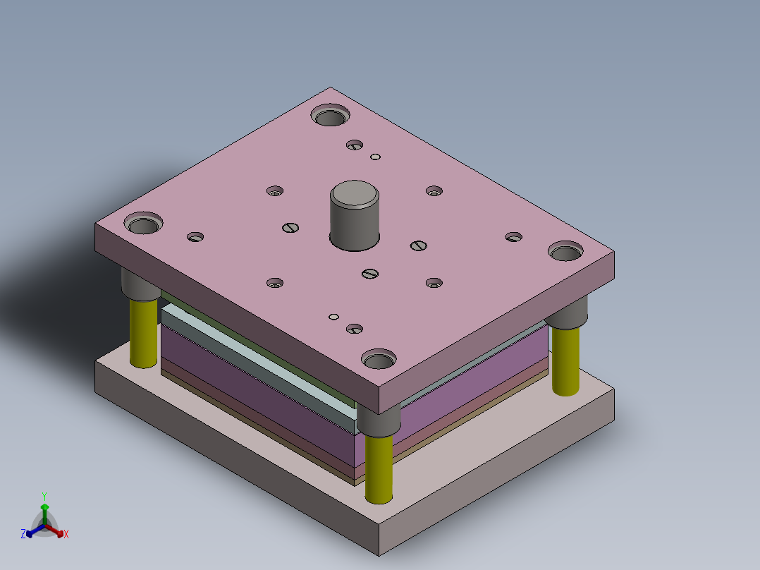 灯罩架复合模具设计（二维+三维+说明书15000+开题报告）正等轴测图