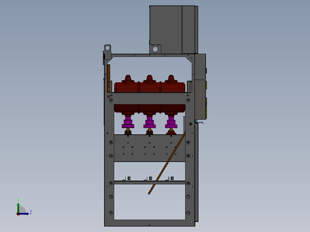 施耐德SM6开关柜，六氟化硫左视图
