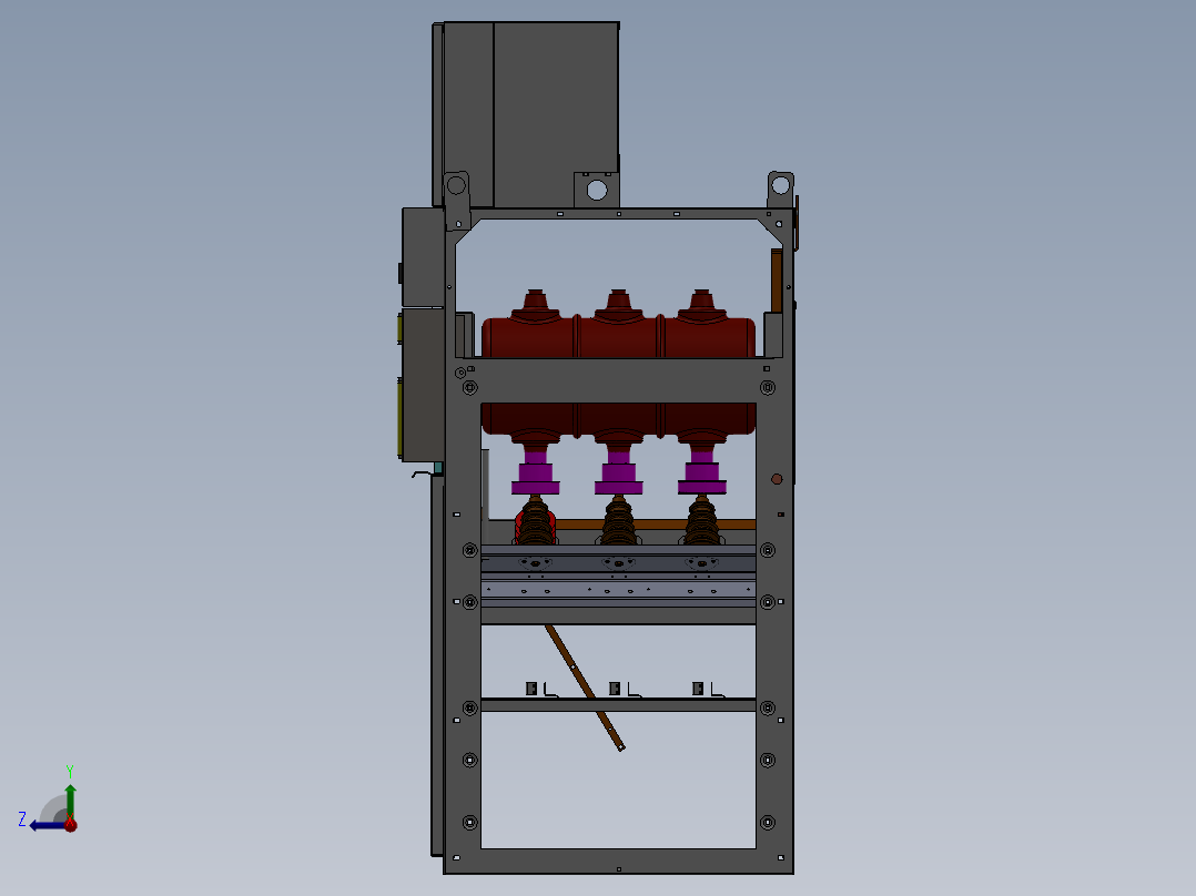 施耐德SM6开关柜，六氟化硫右视图