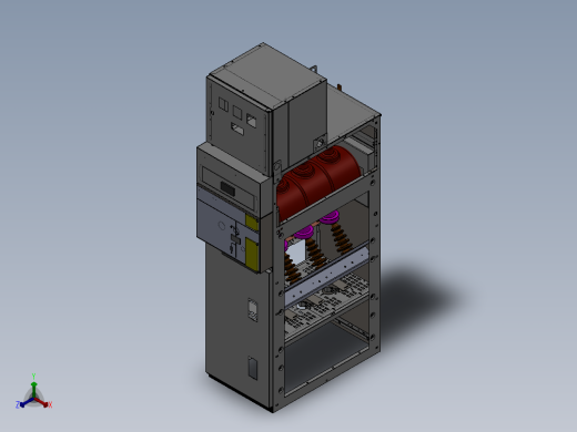 施耐德SM6开关柜，六氟化硫正等轴测缩略图