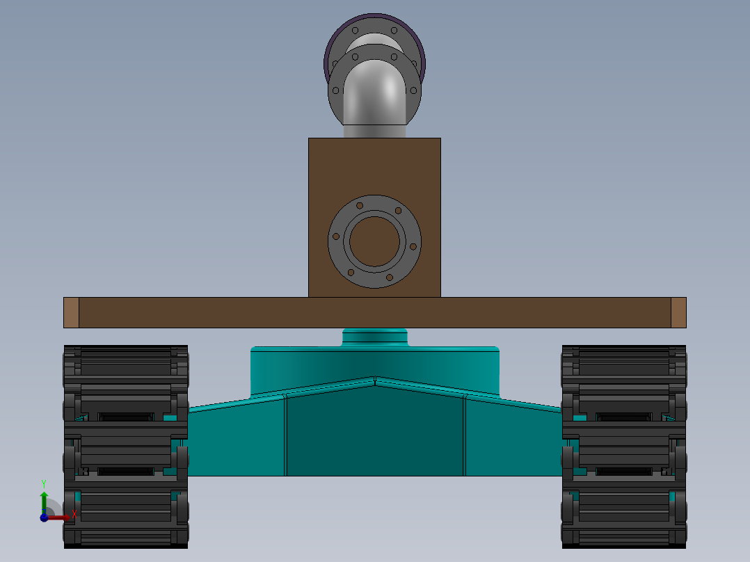 履带灭火车前视图