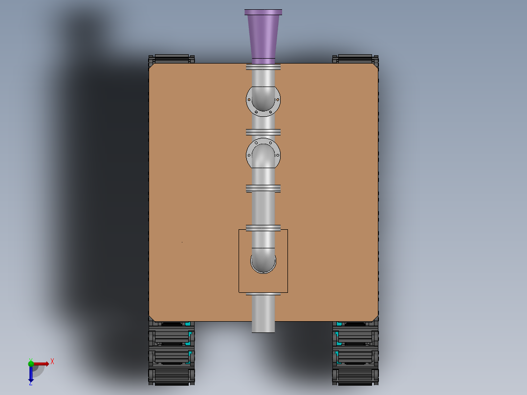 履带灭火车俯视图