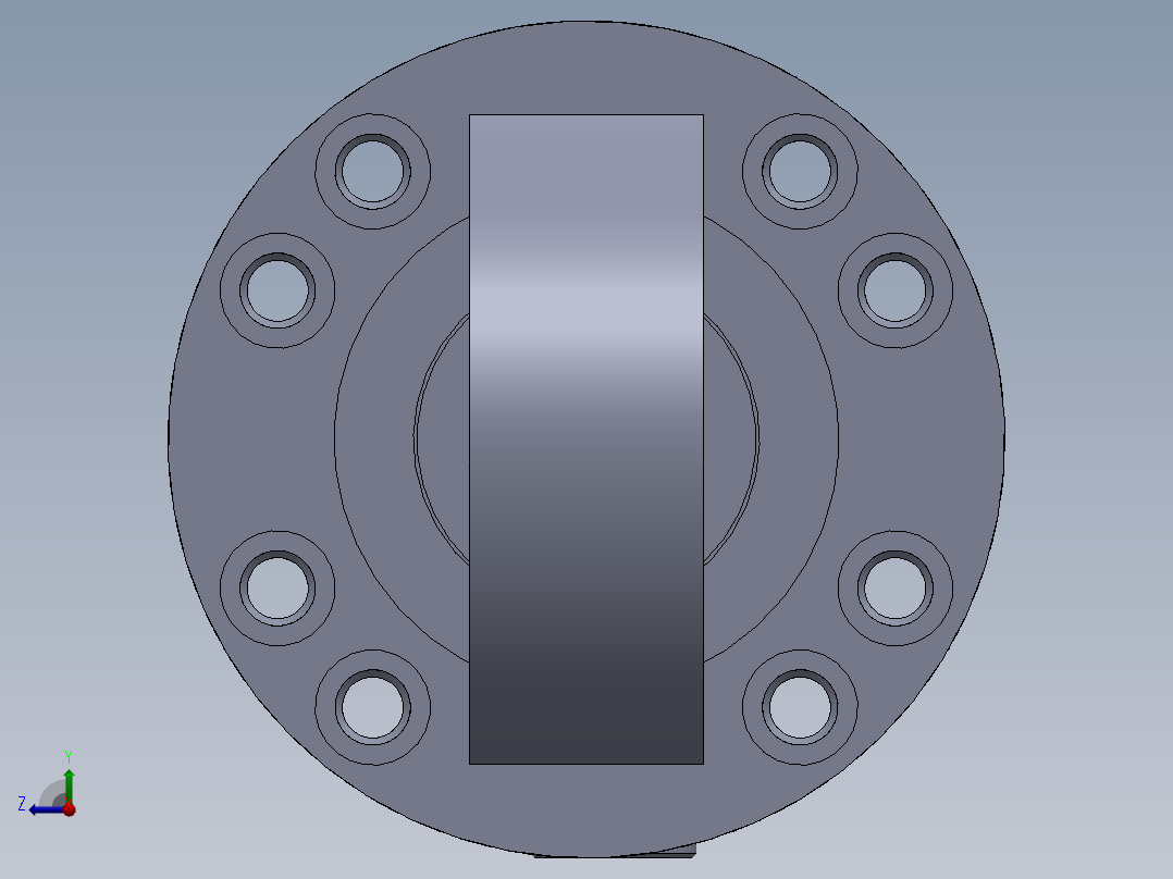 磨机型液压缸（前后支脚固定）63x45x330 mm右视图