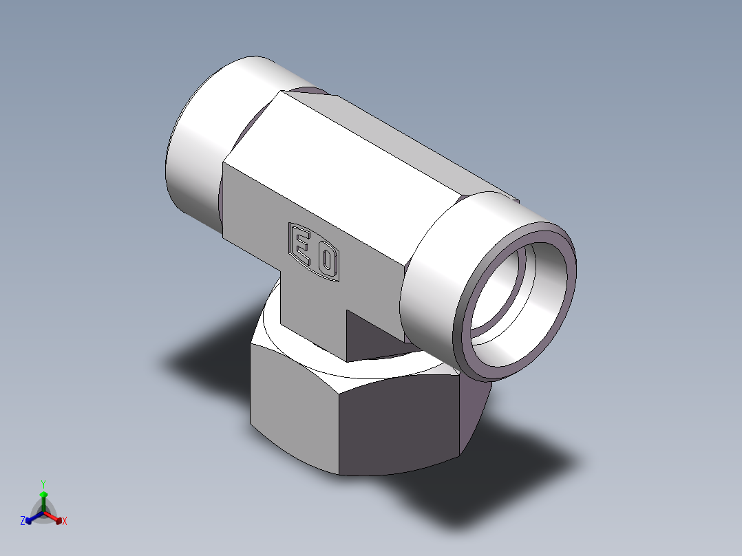 BC+BD 三通组合接头、BC-26正等轴测图