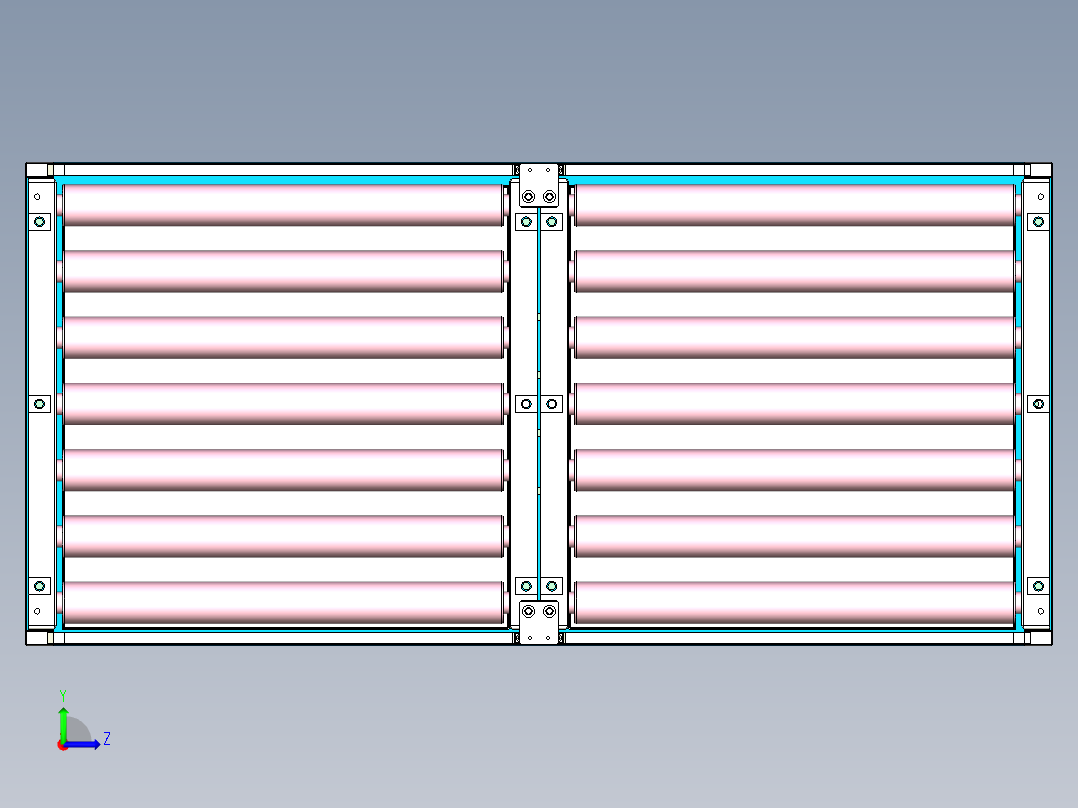 举升滚筒线设计左视图