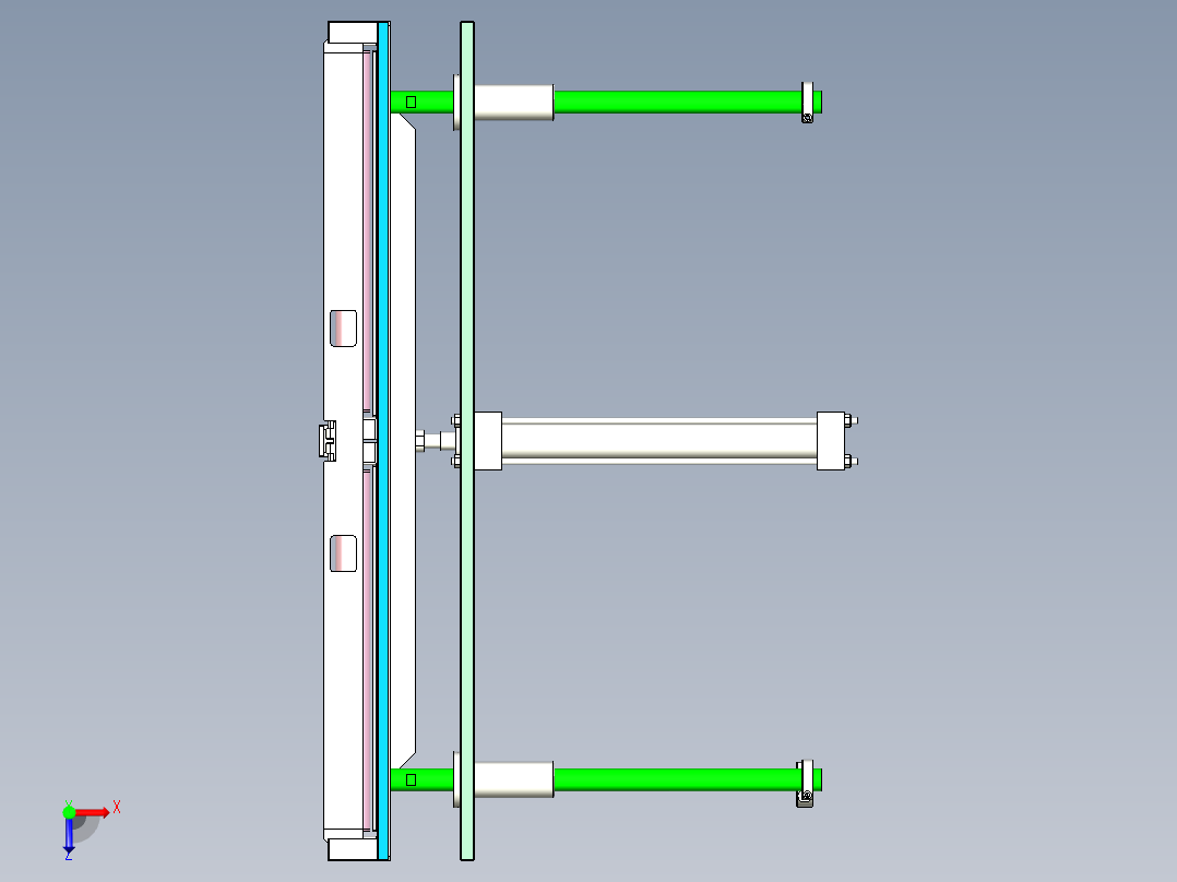 举升滚筒线设计俯视图