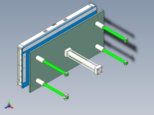 举升滚筒线设计正等轴测缩略图