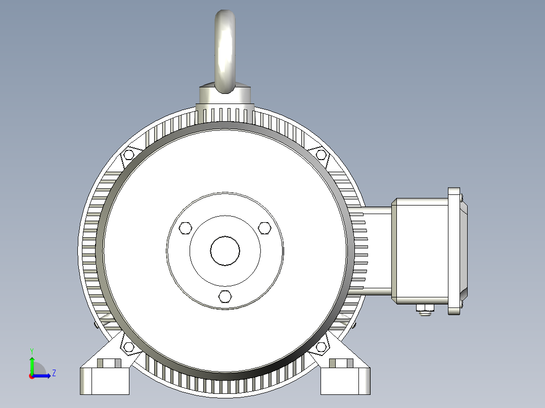 Y2系列B3型三相异步电动机[Y2315L1-2]左视图