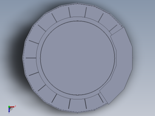 圆形扶手及平台俯视缩略图