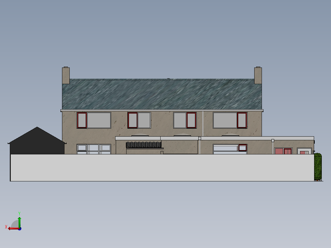 房子、建筑(122)后视图