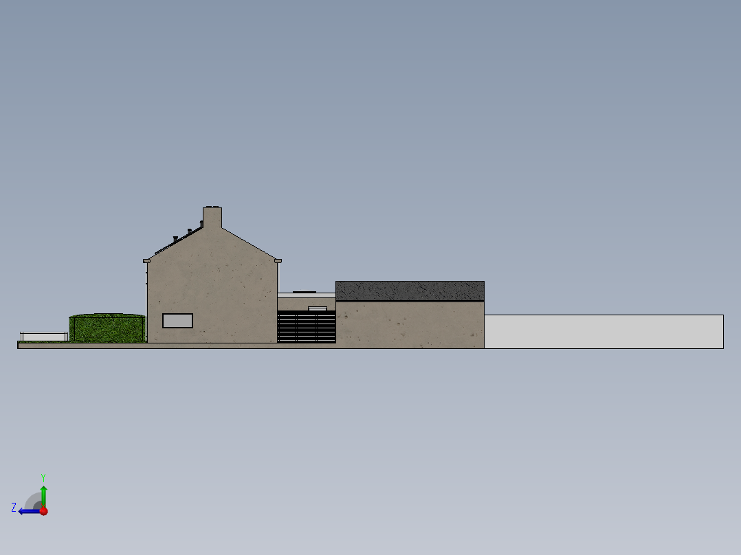 房子、建筑(122)右视图