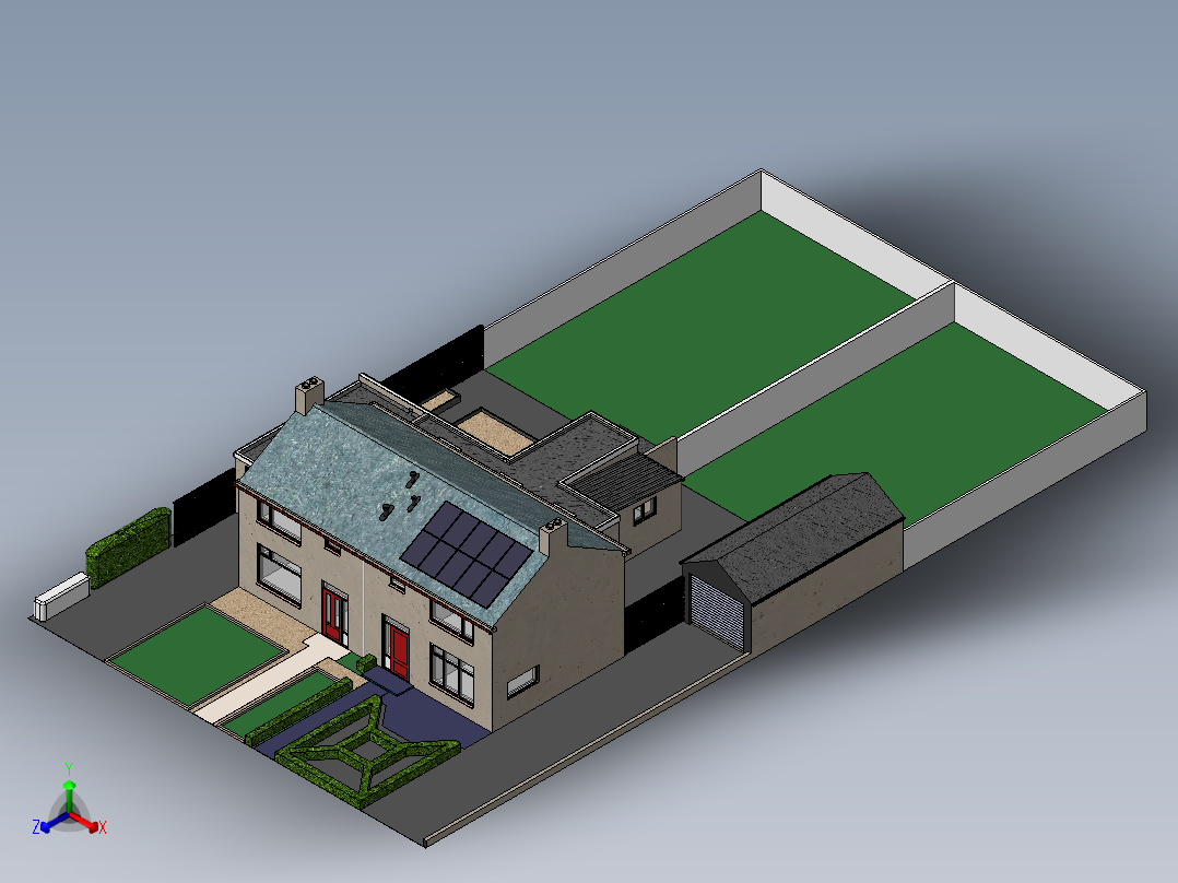 房子、建筑(122)正等轴测图