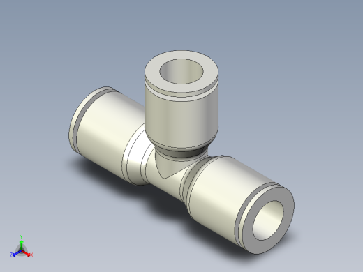 B3004546-快插等径三通气管接头 8mm