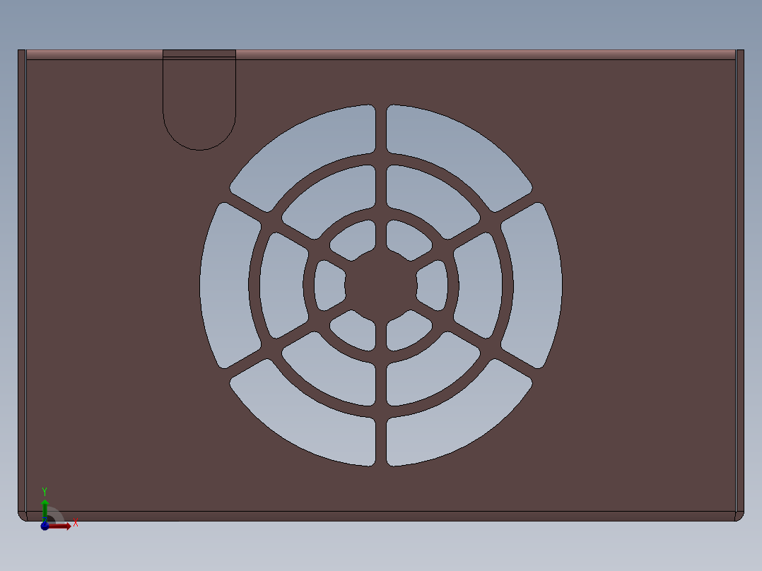 电脑电源盖前视图