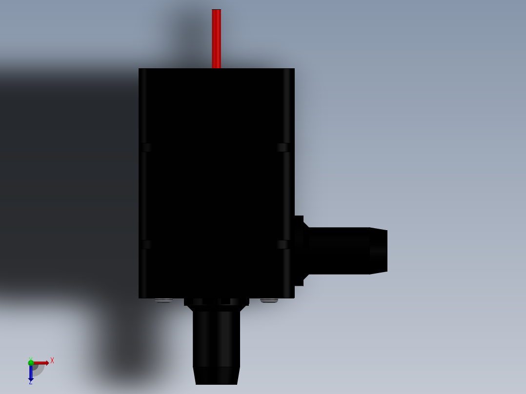 QR30E无刷液压泵模型俯视图