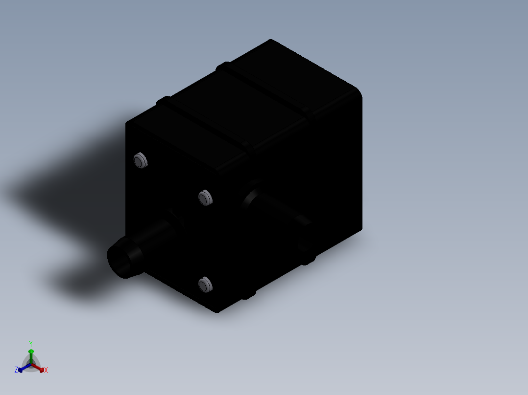 QR30E无刷液压泵模型正等轴测图