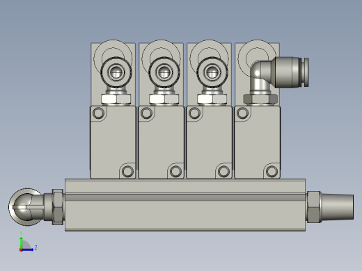 主轴摆轴吹气拉紧松开密封阀组左视缩略图