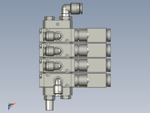 主轴摆轴吹气拉紧松开密封阀组俯视缩略图