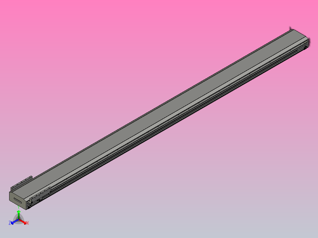 直驱直线电机轴TPA-LNP-200D-P22-L3000-C-1-3-C-10-N3(磁栅尺)正等轴测图