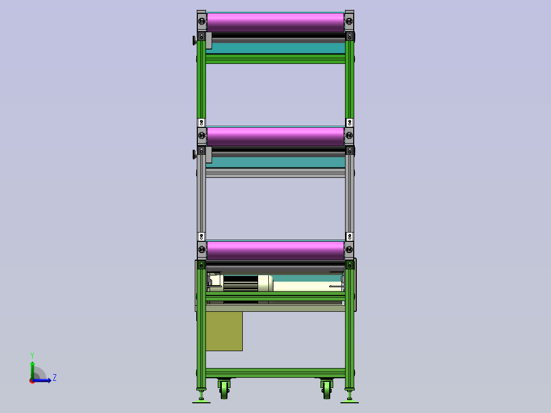 多层皮带线左视图