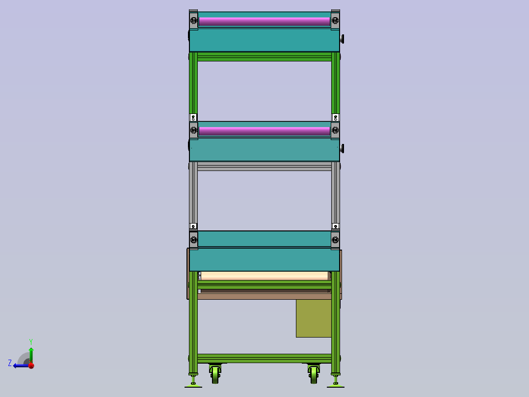 多层皮带线右视图