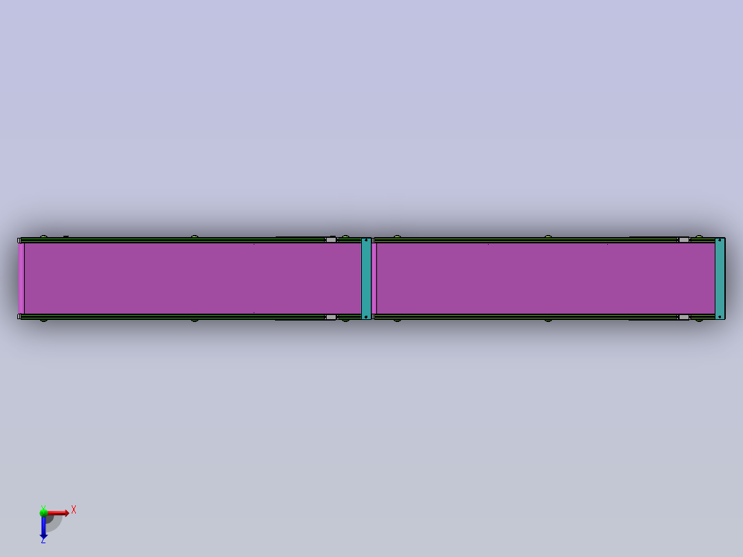 多层皮带线俯视图