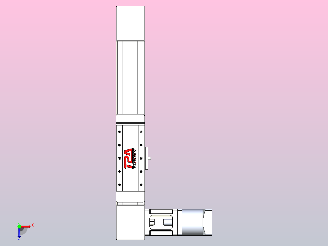 伺服电机集成皮带传动直线执行器TPA-OCB-60-140-L150-DR-J60-N3俯视图