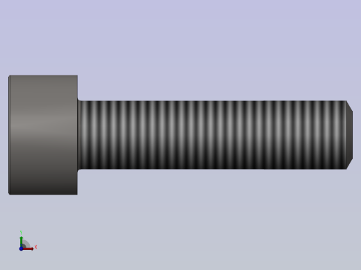 GB／T70．1-2000内六角圆柱头螺钉M4×16(8．8级)前视缩略图