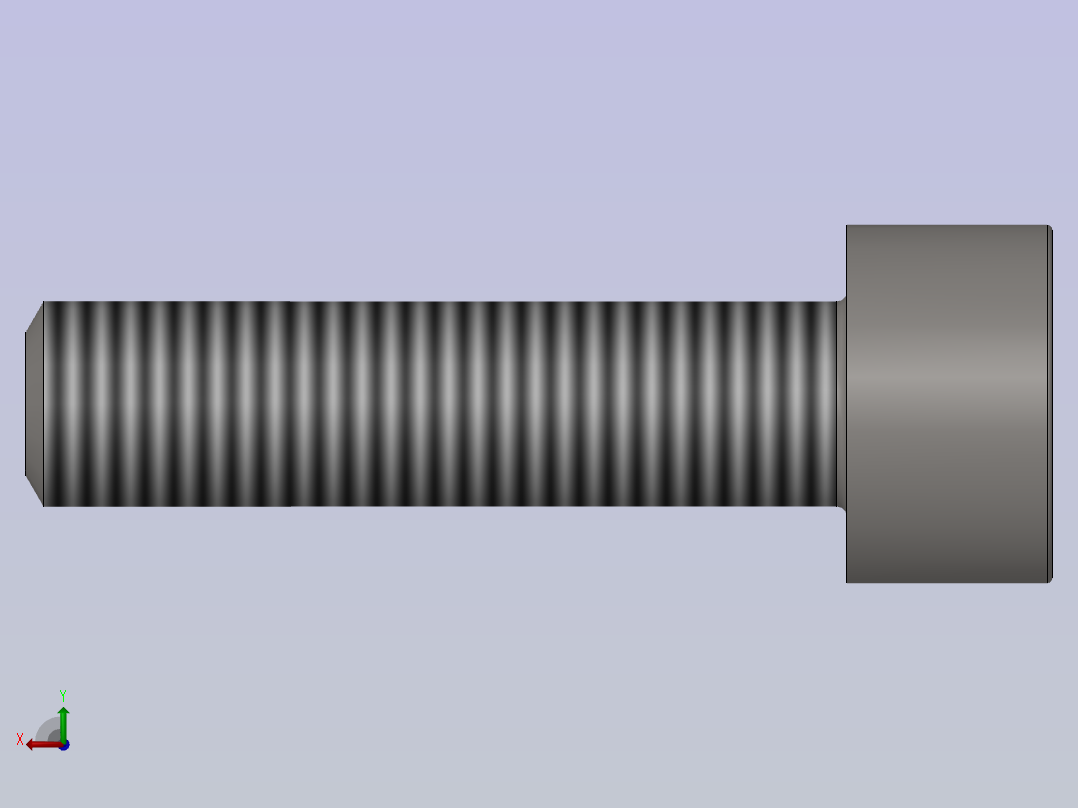 GB／T70．1-2000内六角圆柱头螺钉M4×16(8．8级)后视图