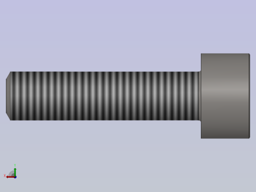 GB／T70．1-2000内六角圆柱头螺钉M4×16(8．8级)后视缩略图