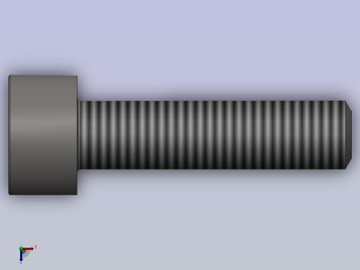 GB／T70．1-2000内六角圆柱头螺钉M4×16(8．8级)俯视缩略图