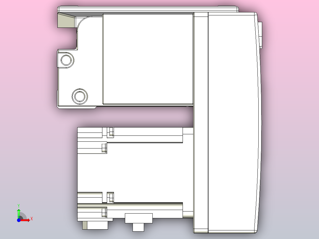 皮带直线轴双滑块型TPA-GCBS-120-P70-L625-RP-M20-N3前视图