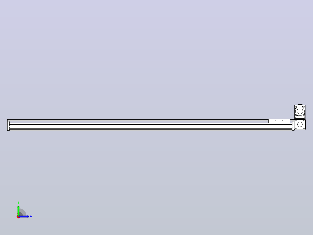 皮带直线轴半封闭可选导轨TPA-HNB-120D-110-L1500-RU-C-P40-N3左视图