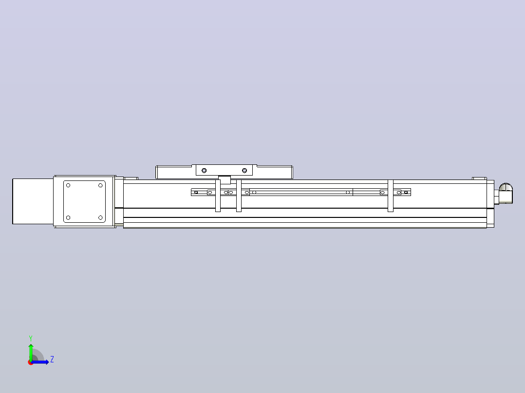 MCB10无尘皮带滑台[MCB10-L32-200-R-100W-C3]左视图