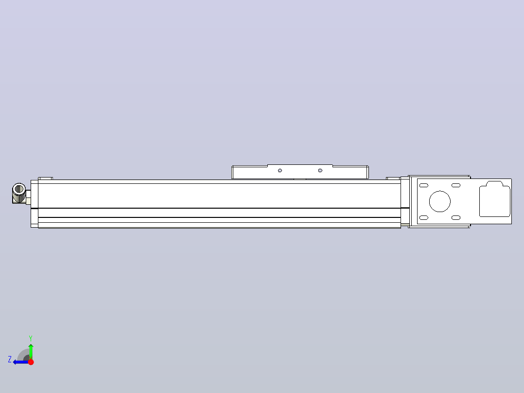 MCB10无尘皮带滑台[MCB10-L32-200-R-100W-C3]右视图