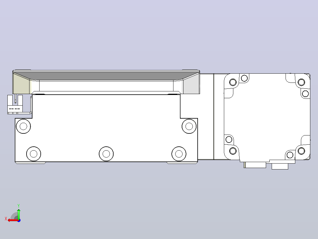 滚珠丝杠直线轴内置导轨TPA-GCR-170-2510C-L1150-MR-M75-N3后视图