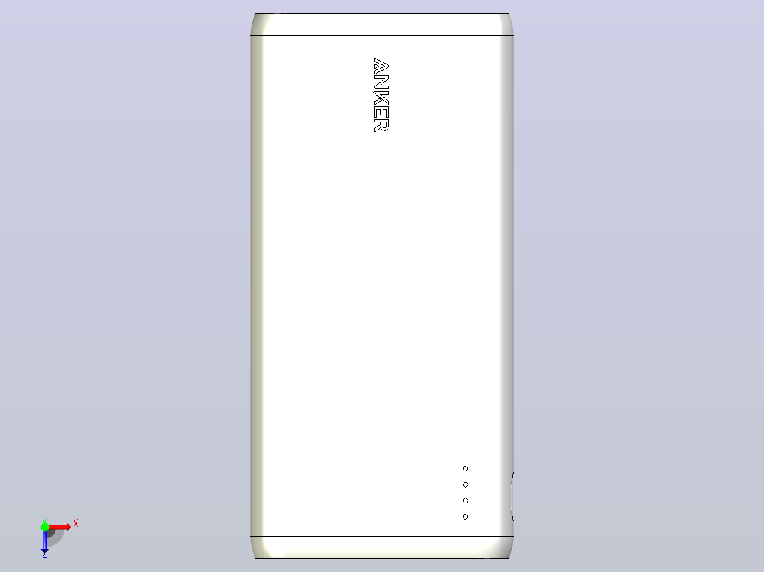 ANKER移动电源产品编号A1274俯视图