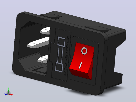 开关插座结构3D图纸 Solidworks设计