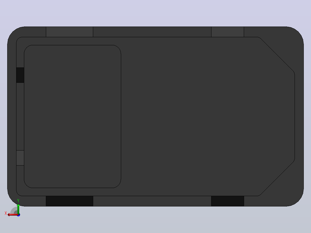 开关插座结构3D图纸 Solidworks设计后视图