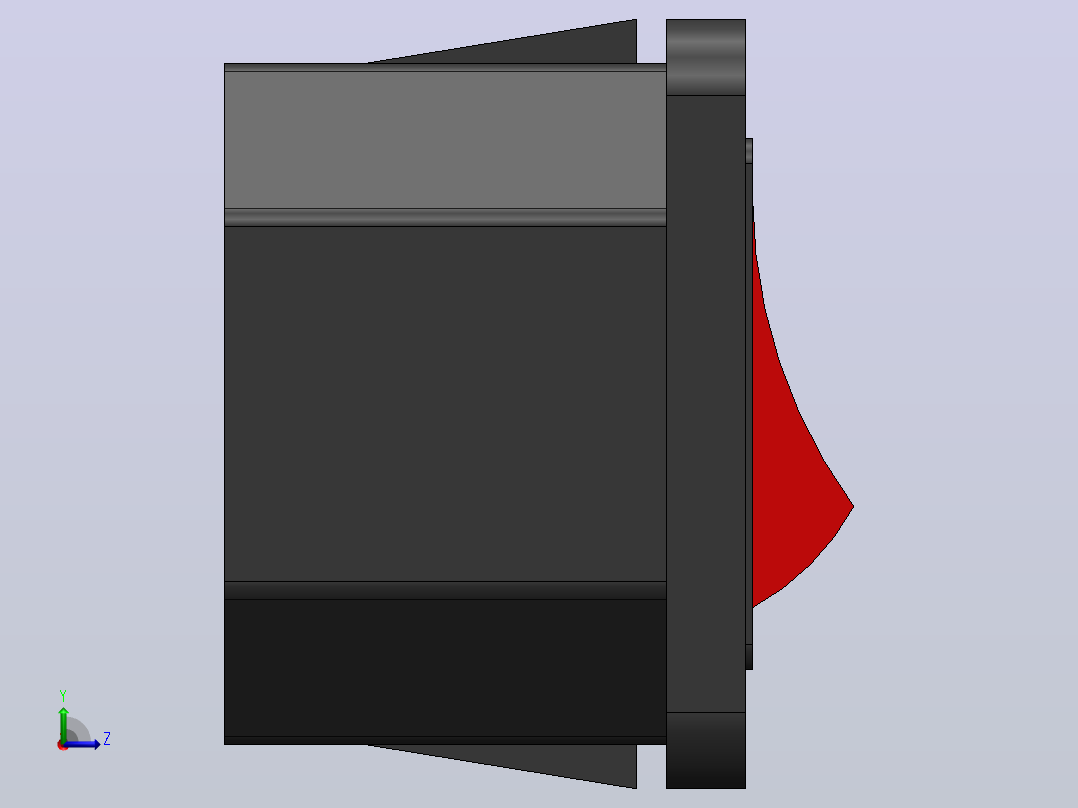 开关插座结构3D图纸 Solidworks设计左视图